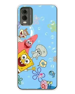 Чехол для Nokia C32 с картинкой «Веселые пузырьки»