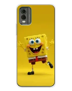 Чехол для Nokia C32 с картинкой «Позитивный Губка Боб»
