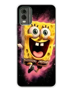 Чехол для Nokia C32 с картинкой «Взрывной Спанч Боб»