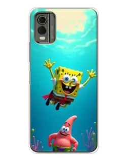 Чехол для Nokia C32 с картинкой «Спанч Боб под водой»