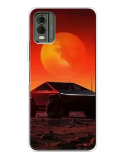 Чохол для Nokia C32 з картинкою «Cybertruck на Марсі»