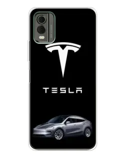 Чохол для Nokia C32 з картинкою «Tesla Model Y»