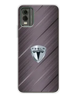 Чохол для Nokia C32 з картинкою «Металева текстура Tesla»