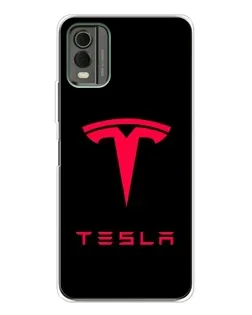 Чохол для Nokia C32 з картинкою «Tesla Red Logo»