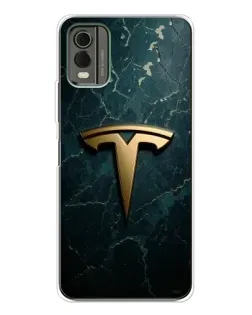 Чохол для Nokia C32 з картинкою «Мармурова Tesla Gold»
