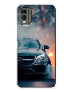 Чохол для Nokia C32 з картинкою «Mercedes — нічне місто»