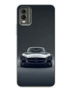 Чохол для Nokia C32 з картинкою «Mercedes на чорному»