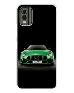 Чохол для Nokia C32 з картинкою «Mercedes — неоновий лого»