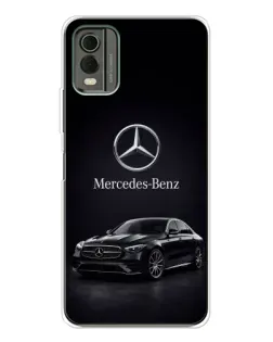 Чохол для Nokia C32 з картинкою «Mercedes — решітка радіатора»