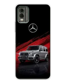 Чохол для Nokia C32 з картинкою «Mercedes G-Class червоний»