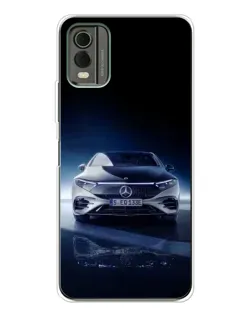 Чохол для Nokia C32 з картинкою «Нічний Mercedes EQ»