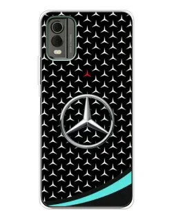 Чохол для Nokia C32 з картинкою «Mercedes — бірюзовий акцент»