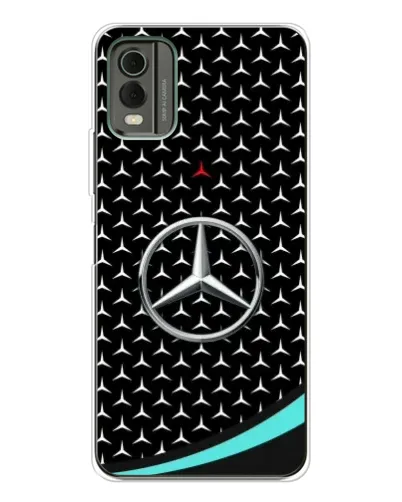 Чохол для Nokia C32 з картинкою «Mercedes — бірюзовий акцент»