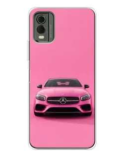 Чехол для Nokia C32 с картинкой «Розовый Mercedes AMG»