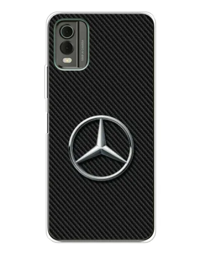 Чехол для Nokia C32 с картинкой «Карбоновый Mercedes стиль» Чехол для Nokia C32 с картинкой «Карбоновый Mercedes стиль»