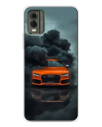 Чохол для Nokia C32 з картинкою «Audi у хмарах диму»