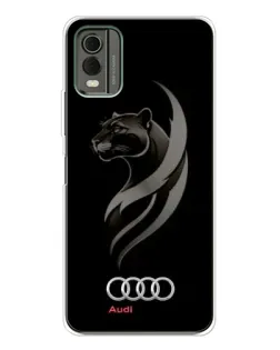 Чохол для Nokia C32 з картинкою «Графіка — пантера та Audi»