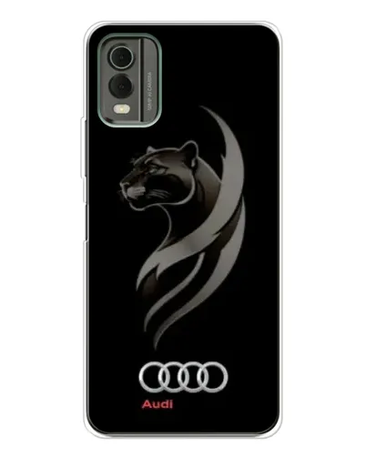 Чохол для Nokia C32 з картинкою «Графіка — пантера та Audi»