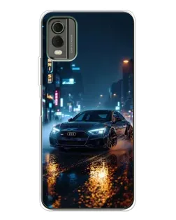 Чохол для Nokia C32 з картинкою «Нічне місто та Audi»