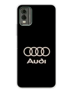 Чохол для Nokia C32 з картинкою «Audi — золотий логотип»