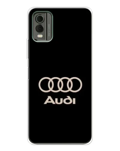 Чохол для Nokia C32 з картинкою «Audi — золотий логотип»