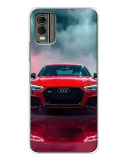 Чохол для Nokia C32 з картинкою «Audi RS — червоний стиль»