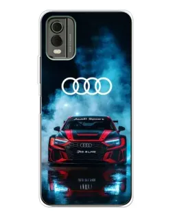 Чохол для Nokia C32 з картинкою «Audi Sport — неон»