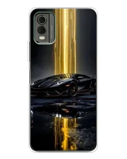 Чохол для Nokia C32 з картинкою «Нічний Lamborghini драйв»