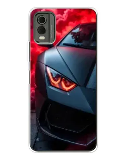 Чохол для Nokia C32 з картинкою «Lamborghini червоне сяйво»