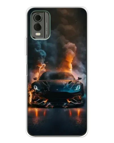 Чохол для Nokia C32 з картинкою «Lamborghini димна естетика»