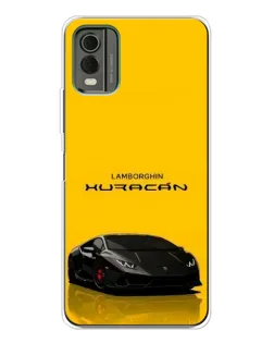 Чохол для Nokia C32 з картинкою «Lamborghini Huracan чорний»