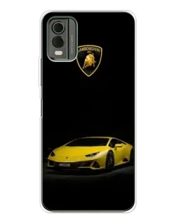 Чохол для Nokia C32 з картинкою «Lamborghini жовтий акцент»