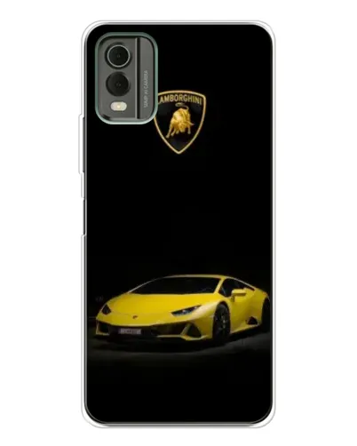Чохол для Nokia C32 з картинкою «Lamborghini жовтий акцент»