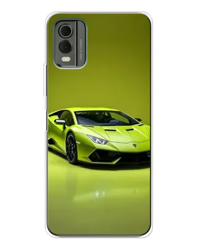 Чохол для Nokia C32 з картинкою «Салатовий Lamborghini Huracan»