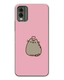 Чохол для Nokia C32 з картинкою «Pusheen серце»