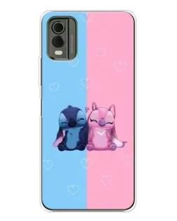 Чехол для Nokia C32 с картинкой «Stitch и Angel Love» Чехол для Nokia C32 с картинкой «Stitch и Angel Love»