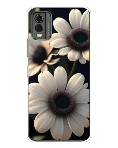 Чохол для Nokia C32 з картинкою «Білі маргаритки макро»