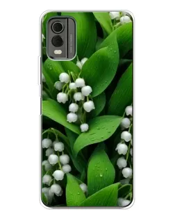 Чохол для Nokia C32 з картинкою «Конвалії в зелені»