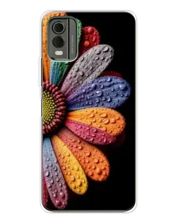 Чохол для Nokia C32 з картинкою «Райдужна квітка»