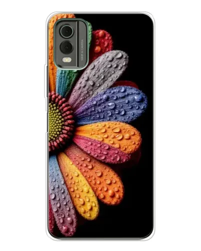 Чохол для Nokia C32 з картинкою «Райдужна квітка»
