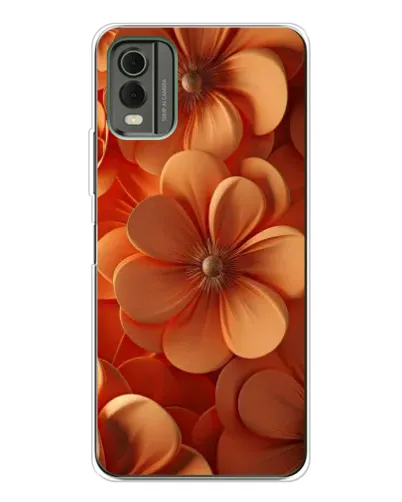 Чохол для Nokia C32 з картинкою «Помаранчева макро квітка»
