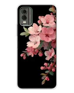 Чохол для Nokia C32 з картинкою «Рожева гілка сакури»