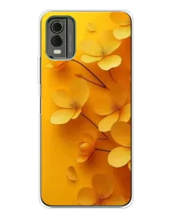 Чохол для Nokia C32 з картинкою «Золоті пелюстки»
