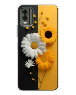 Чохол для Nokia C32 з картинкою «Соняшник та ромашка»