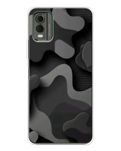 Чехол для Nokia C32 с картинкой «Темный абстрактный камуфляж»