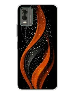 Чехол для Nokia C32 с картинкой «Огненная звездная волна»