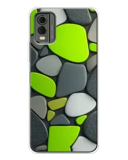 Чехол для Nokia C32 с картинкой «Яркая неоновая галька»