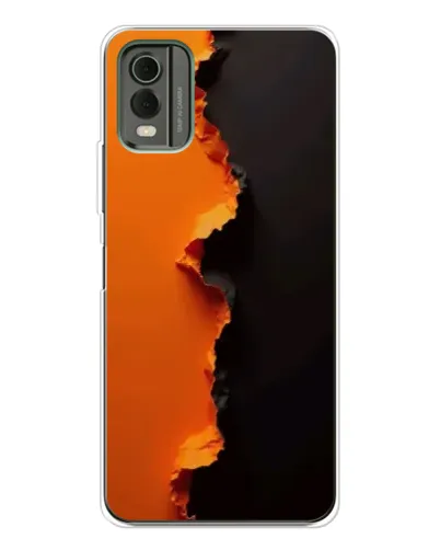 Чехол для Nokia C32 с картинкой «Оранжевый разлом»
