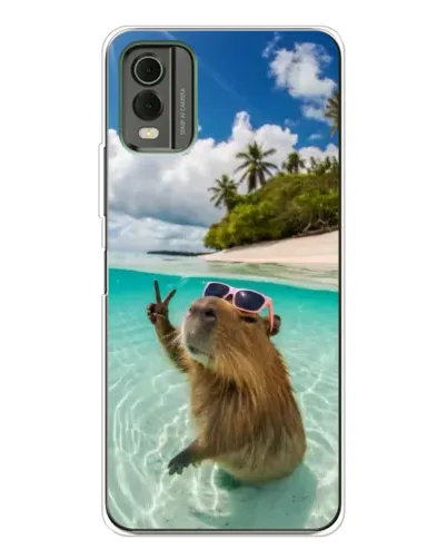 Чохол для Nokia C32 з картинкою «Капібара на морі» Чохол для Nokia C32 з картинкою «Капібара на морі»