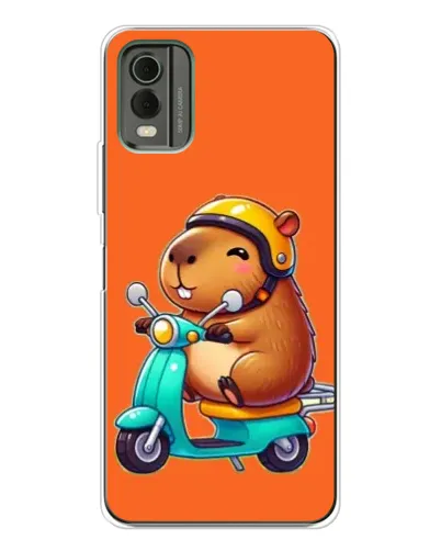 Чохол для Nokia C32 з картинкою «Капібара на скутері» Чохол для Nokia C32 з картинкою «Капібара на скутері»